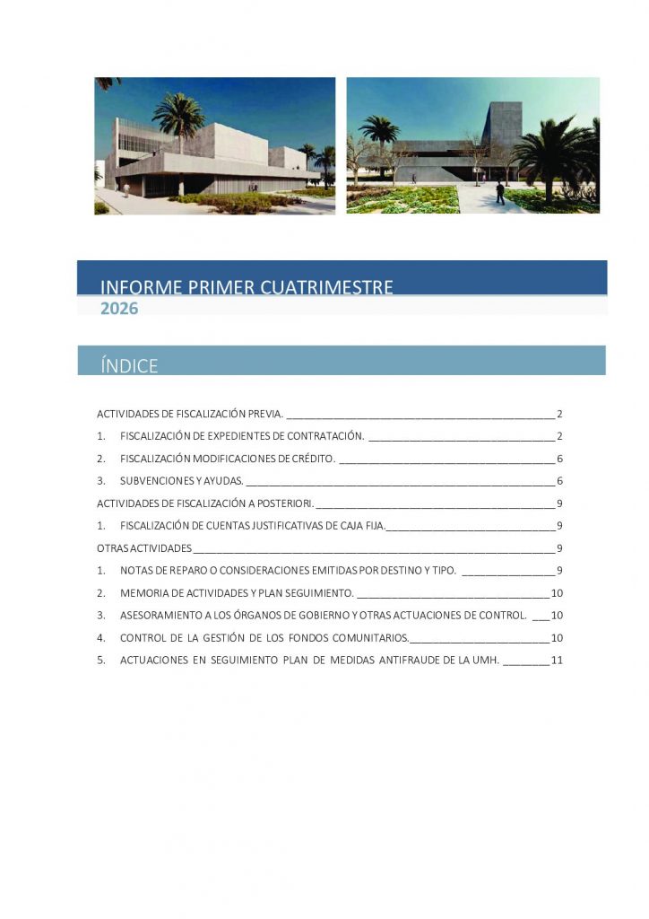 INFORME 1º CUATRIM 2026 INFORME 1º CUATRIM 2026